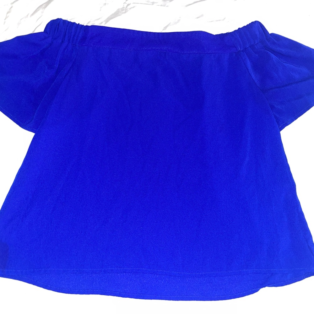 Blue off the shoulder top
